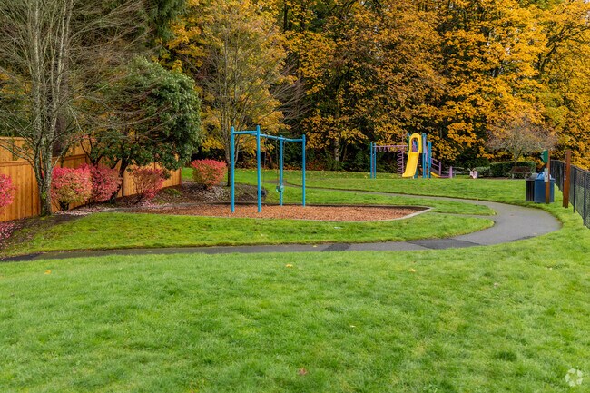 China Creek Park near Rainier Crest offers playgrounds and open space for family fun.
