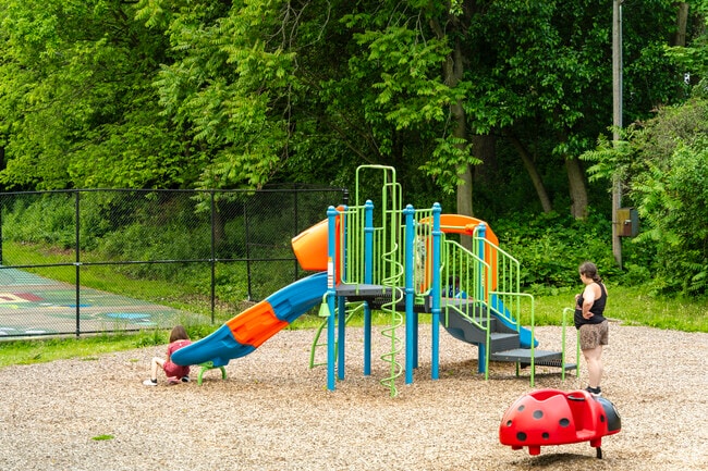 Kids flock to the playground at Mott Park after school.