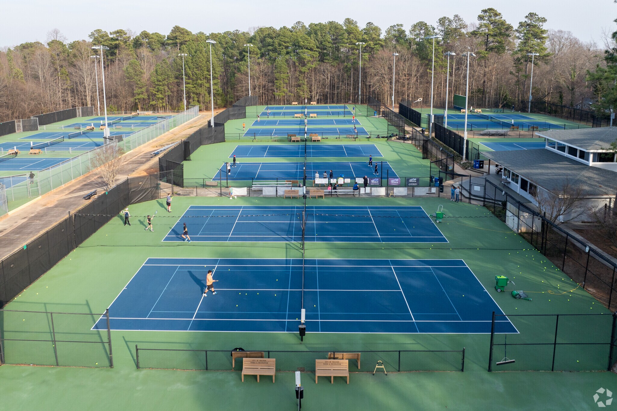 Millbrook Tennis Center is Raleigh's largest public tennis facility located in North Ridge.
