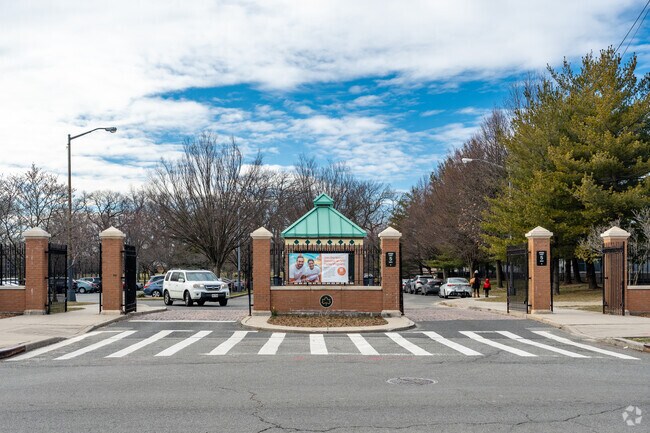 Roy Wilkins Park of St Albans is 54 acres and has many features like a pond and tennis.