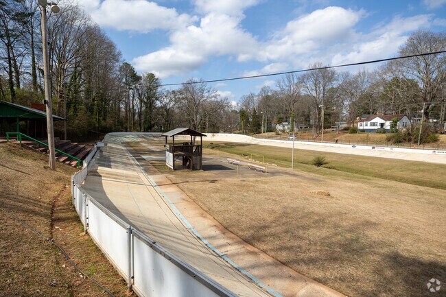 Dick Lane Velodrome, constructed in 1974, is a bicycle racing facility inspired by a group of residents and City officials who visited the Munich Olympics.