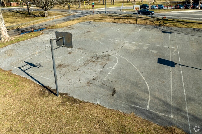 Basketball courts of Huntsville Junior High School in Huntsville Alabama.