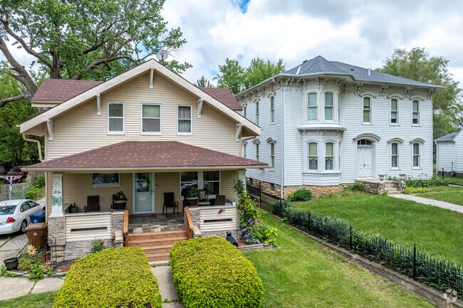 Historic homes of various styles, shapes, and colors line the streets of central Denison.