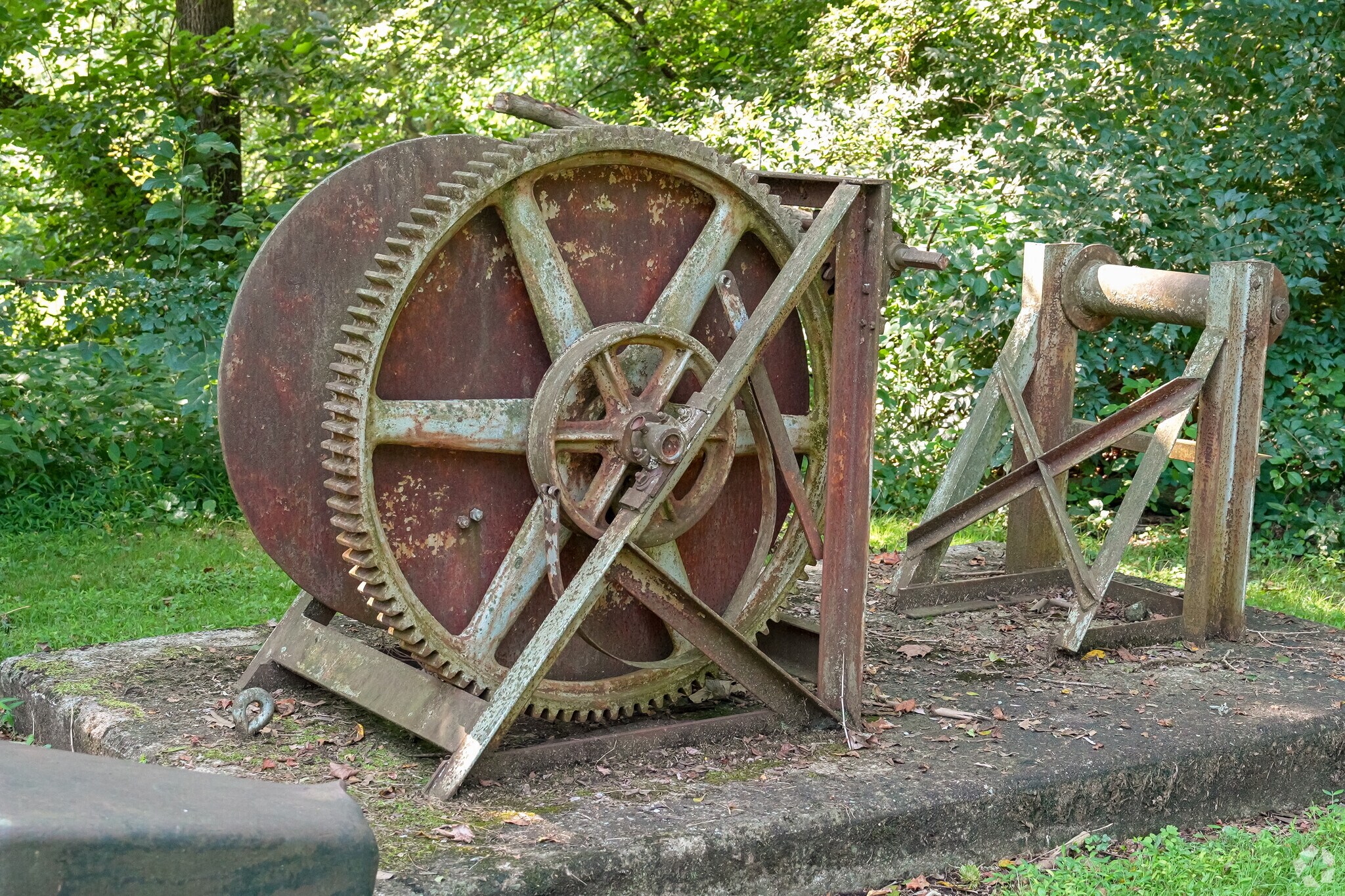 Felix Dam Park has old artifacts that represent the historical presence in Fox Chase.