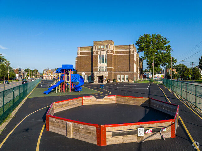 Play area at Sharpsburg Elementary School, located in the Norwood neighborhood.