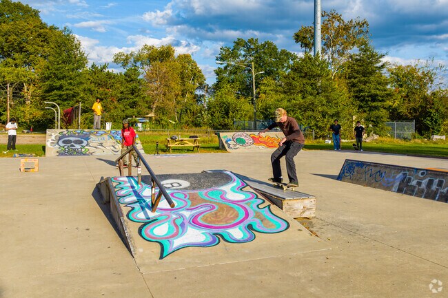 Practice your kickflip at the skatepark at Carter Jones Park in Swansboro.