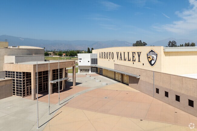Arroyo Valley High is the local high school with lots of opportunities for your children.
