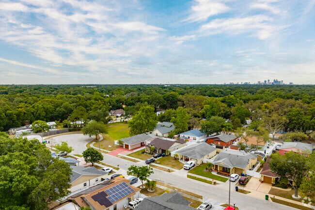 A quiet neighborhood with a secluded cul-de-sac in Riverbend.