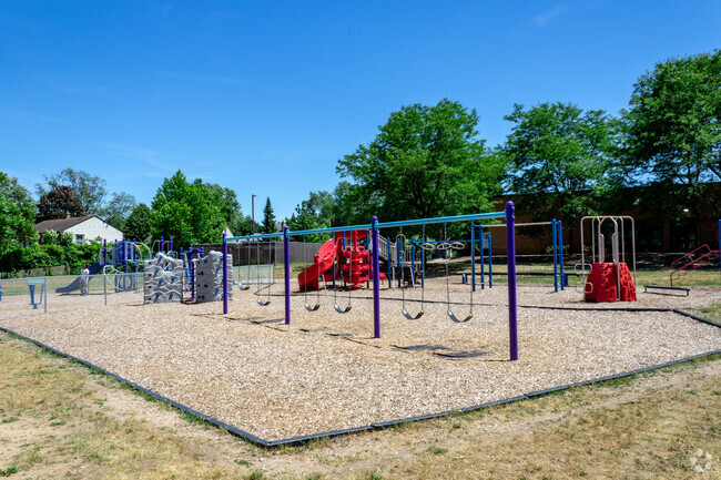 Playground and swing sets for students at Parkview Elementary School.