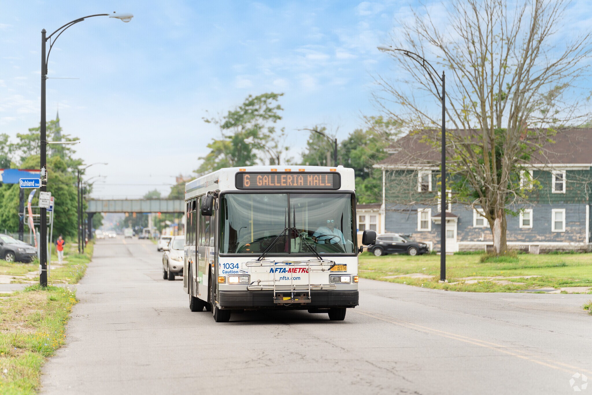 NFTA-Metro buses offer short rides from Genesee Moselle to downtown Buffalo.