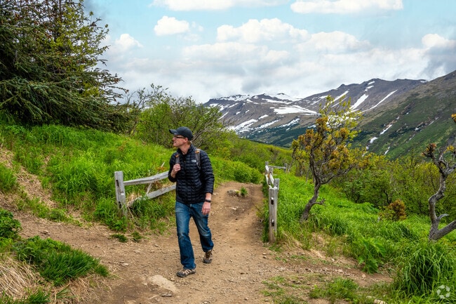 Rabbit Creek Trail is a popular hike in the Chugach Mountains for hikers and outdoor lovers