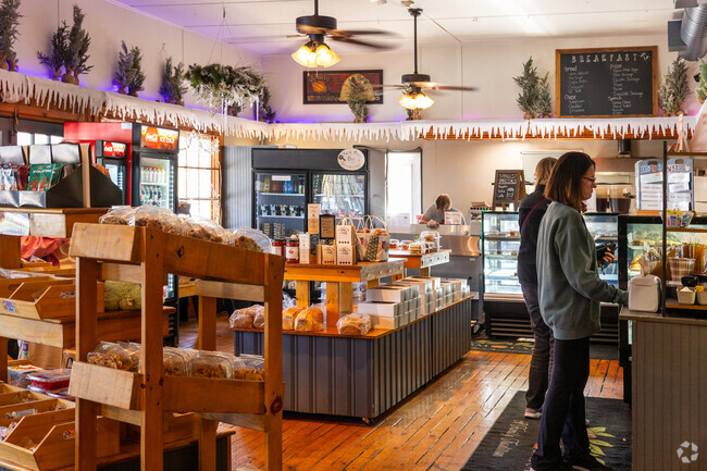 Stop in to the cafe at Phantom Farms near Arnold Mills.