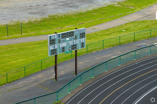 Newfield Senior High School's scoreboard.