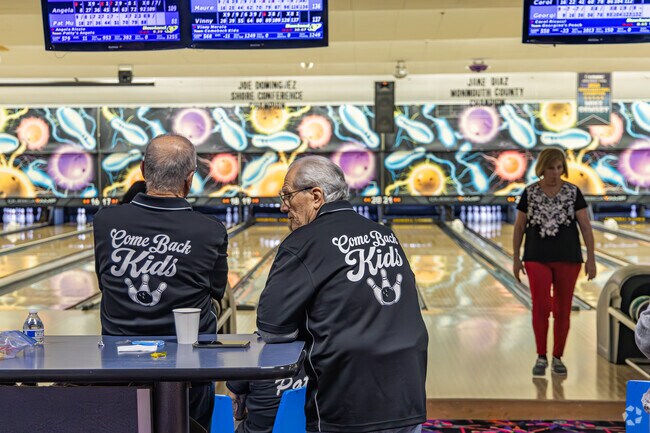 Howell Lanes in nearby Candlewood is a favorite among the seniors of Crestwood Village and is busy almost every day.