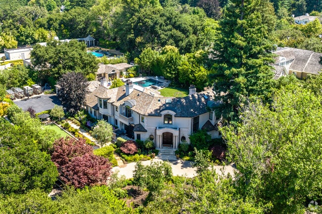 Atherton is made up of luxury estates with pools, large homes, and large plots of land.