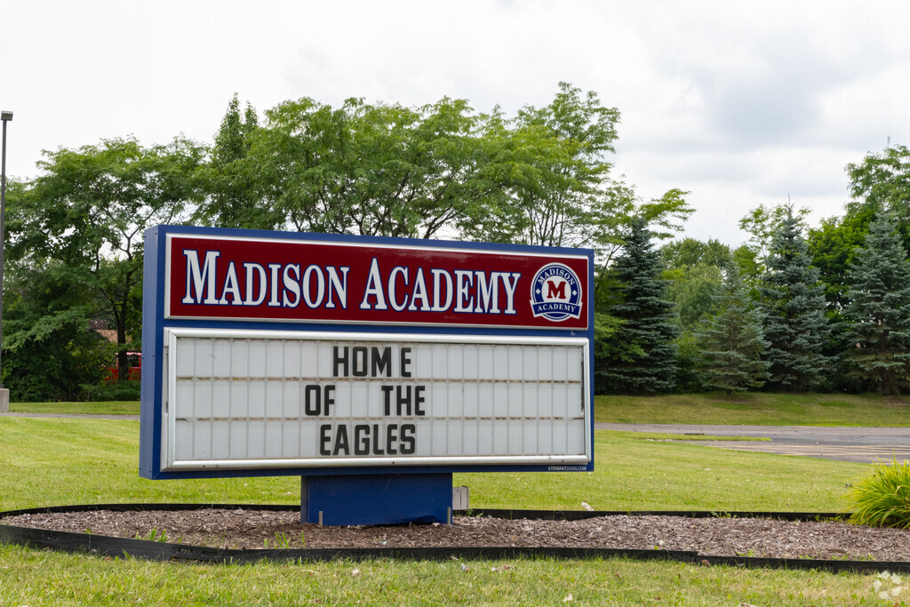 Madison Academy Elementary/Middle School sign in South Flint/Grand Blanc.