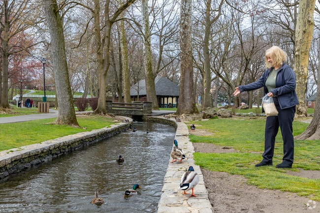 Feeding the ducks is a popular activity at Lititz Springs Park.