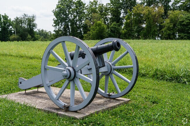 A cannon from the American Revolution stands in Sandy Hollow Park in Birmingham Township.