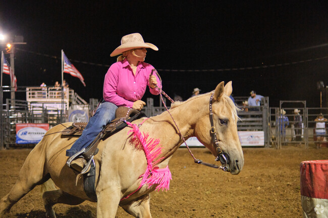 Barrel racing is an exciting event exhibiting horses speed and power.
