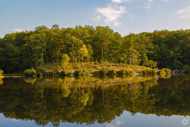 Pandapas Pond in Blacksburg is especially beautiful in the fall.
