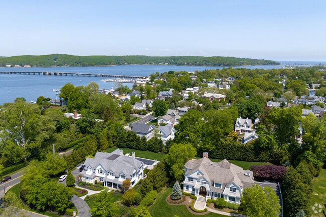 Homes along West River Road are some of the most expansive in Rumson.
