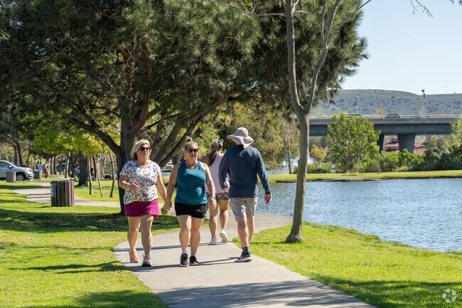 The Santee Lakes is a great place to take cool walk in Carlton Hills.