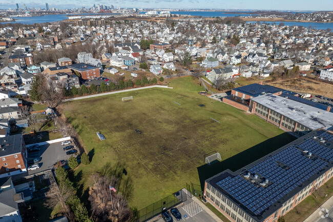 Atlantic Middle School in Quincy offers a large play field on the grounds.
