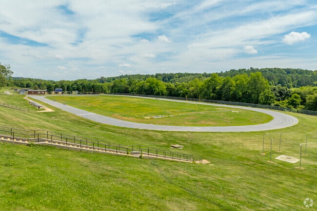 There is a large athletic field and track area for Liberty Middle School students.