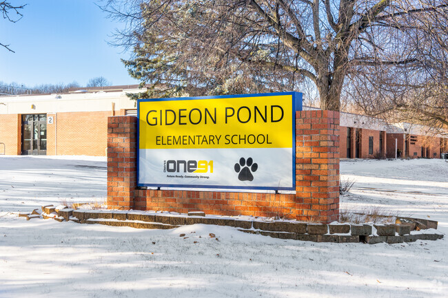 Gideon Pond Elementary has a Student population: 407, serving PK-5.