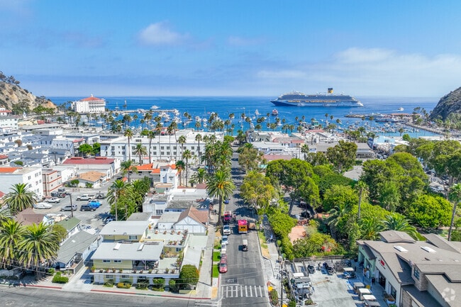Crescent Avenue, or Front Street, anchors shopping and dining in Avalon.