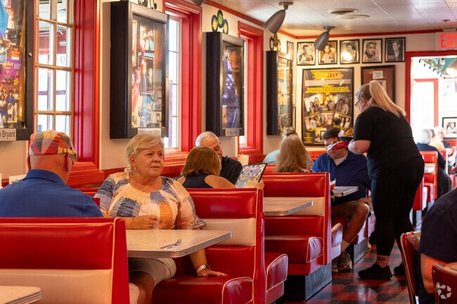 Mel's Hard Luck Diner features singing servers and homestyle desserts.