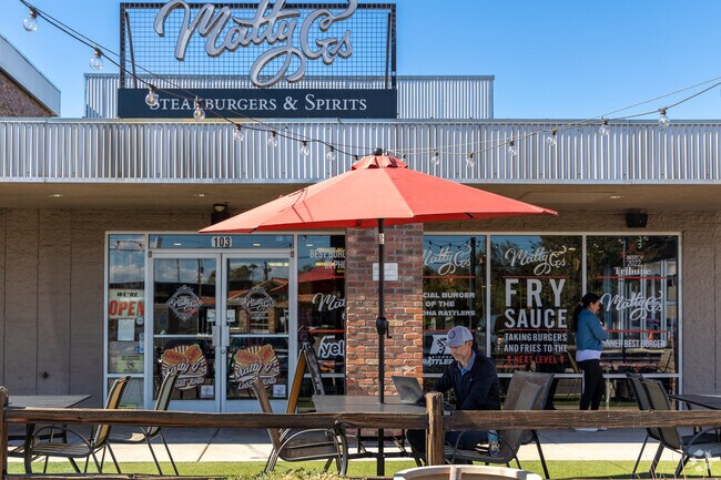 Matty G's in North Central Mesa offers a relaxing patio to eat and work with plenty of shade.