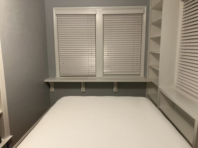 Bedroom, furnishings optional; full bed is shown here