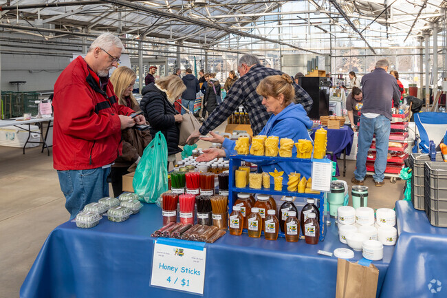 Honey products and beeswax candles are available at the Apple Valley Winter Farmers Market.