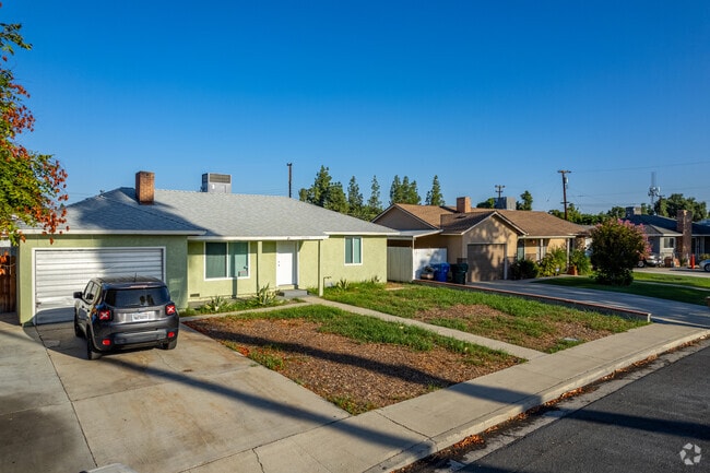 The homes of Southwest Bakersfield come together into a rainbow of color.