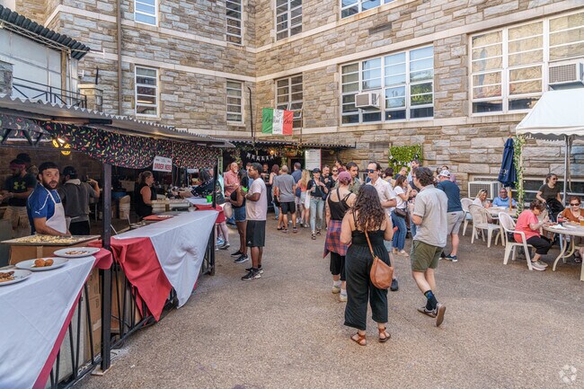 Courtyard at St Anthony Festival evokes an Italian piazza in Cool Spring-Tilton Park.