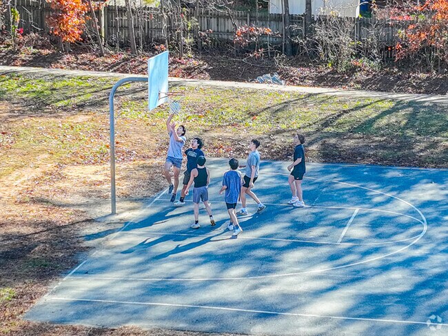Old Town Park has several sports courts including a full basketball court.
