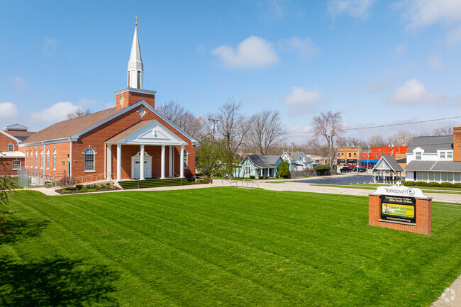 Yorktown Methodist Church is one of many churches in the city.