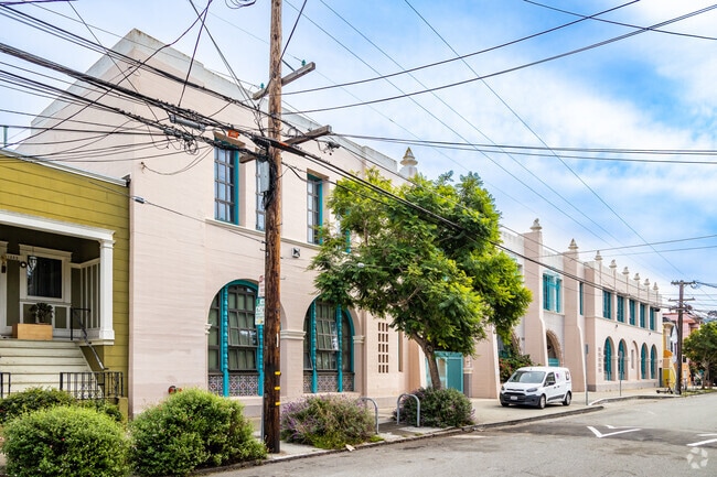 Hilltop High School sits in a residential neighborhood.