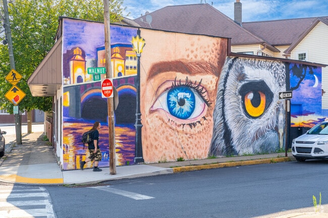 Art can be found in Luzerne on Walnut and Main Street revealing the nature of local residents.