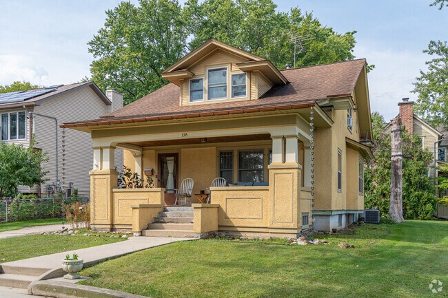 Covered front porch bungalows are common throughout West Dundee.