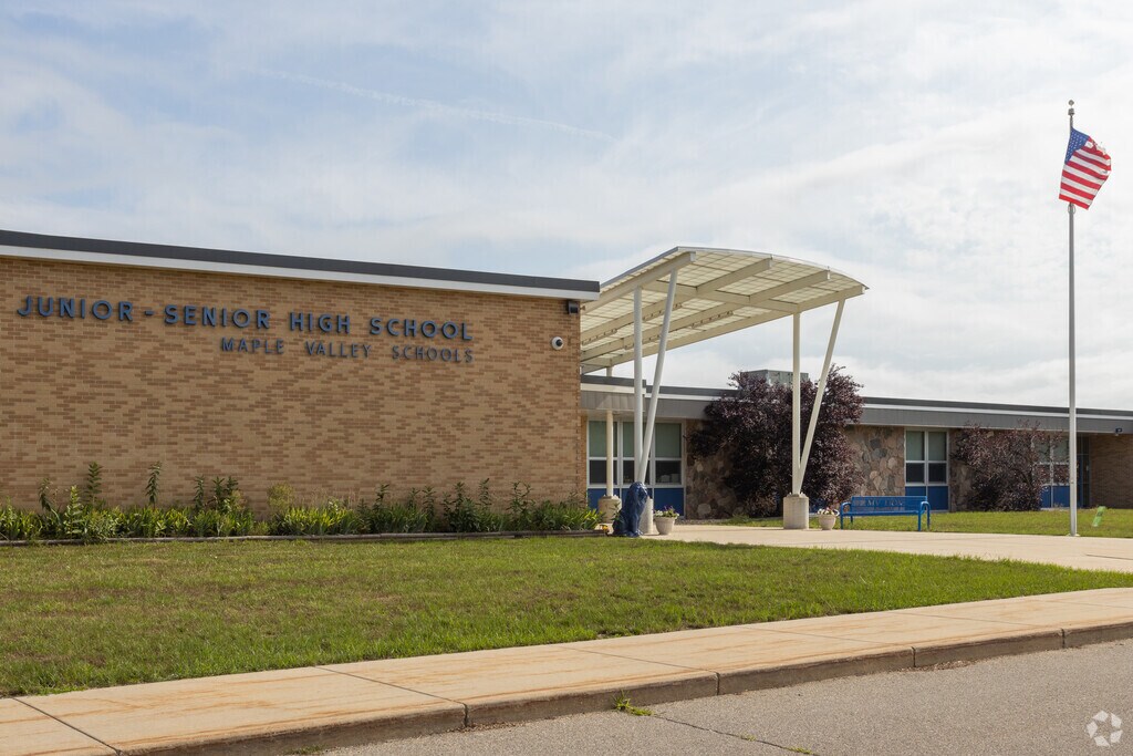 Entrance to Maple Valley Pathways High School in Vermontville.