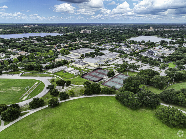 Glenridge Middle features a large campus for students to learn and explore in Baldwin Park.