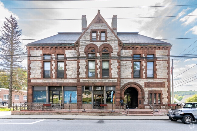 Grab food at Beyond Full, located within the town’s 19th-century stone town hall.