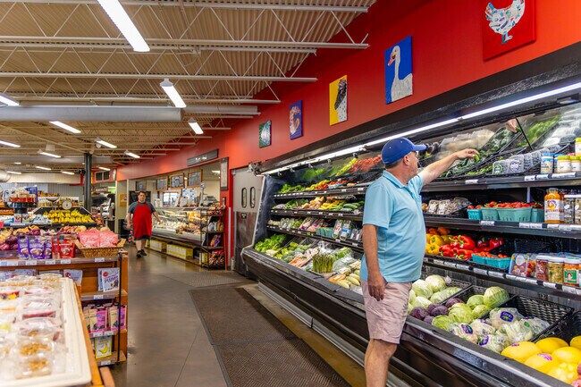 Midtown Market has fresh produce, meats, and cheese for locals near Jefferson Street.