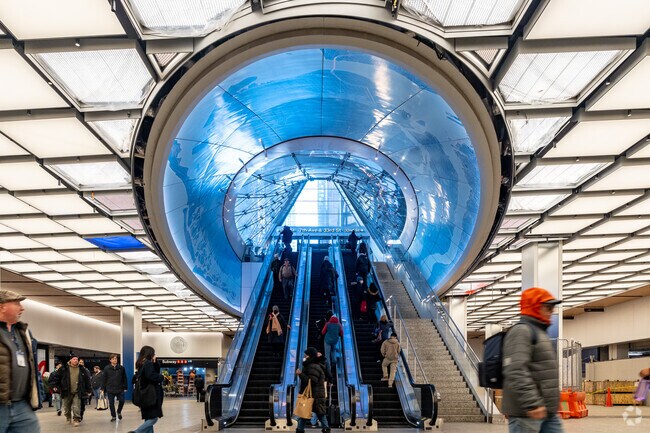 Penn Station is a short walk from the Garment District.