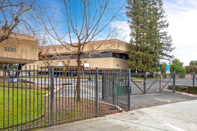 The entrance to Carter G. Woodson Public Charter School in Fresno.