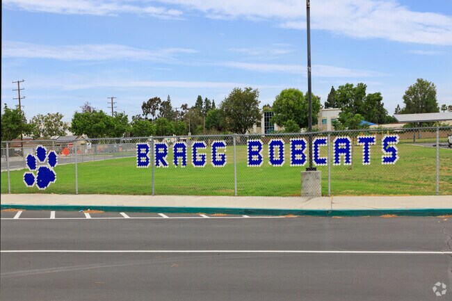 Mary Bragg Elementary School shows off school pride for their Bragg Bobcats in Cerritos.