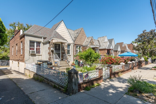 Many tudor-style row homes are found along 82nd street in East Elmhurst.