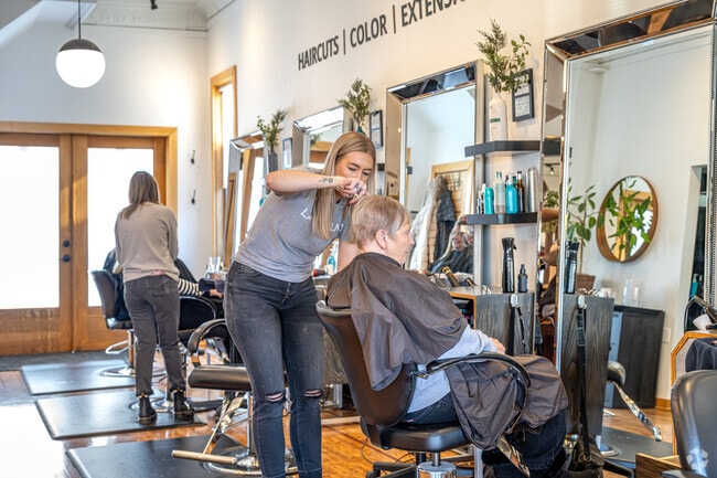 Located in downtown Lake Elmo, Establish Salon offers haircuts, colors, and extensions.
